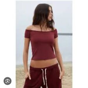 Brandy Melville Maroon Crop Top